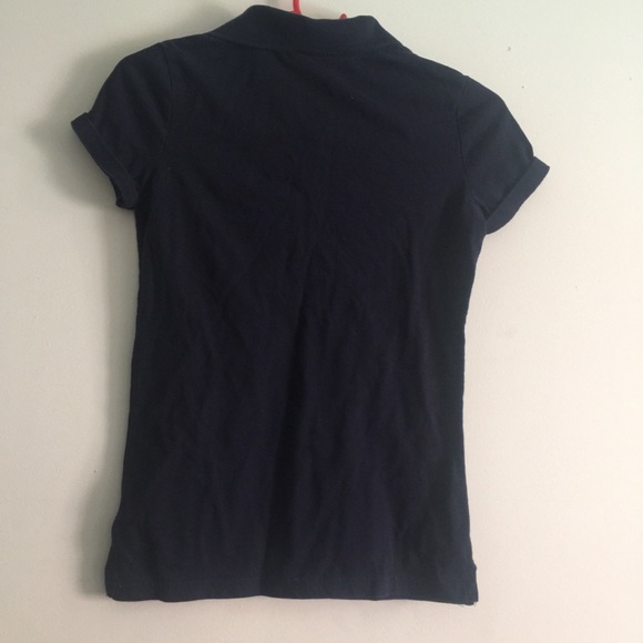 Navy Blue School Uniform Top with Collar - Picture 2 of 3